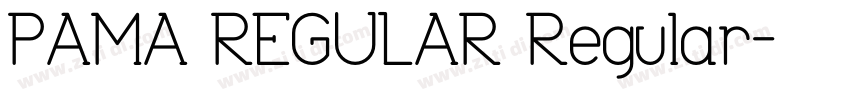 PAMA REGULAR Regular字体转换